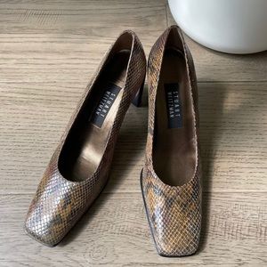 Brand New Stuart Weitzman snakeskin heels